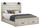Soren Platform Storage Bed with Slat Headboard & Frame, Built-In LED, Bleached Oak - Queen Size