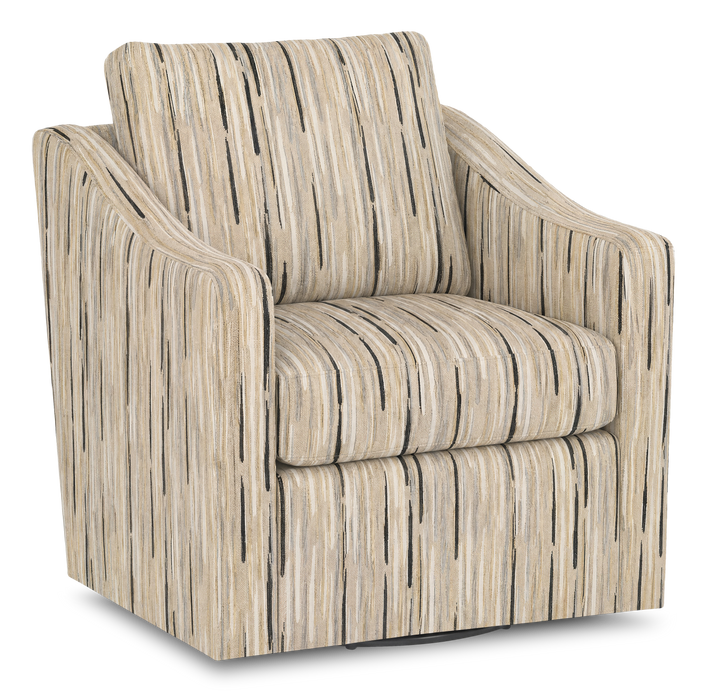 Made in Canada Sofa Lab Customizable Swivel 32\" Fabric Accent Chair – Mineral Accent Fabric 