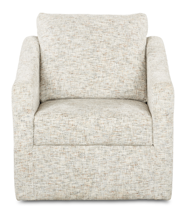 Made in Canada Sofa Lab Customizable Swivel 32\" Fabric Accent Chair – Rust Accent Fabric 