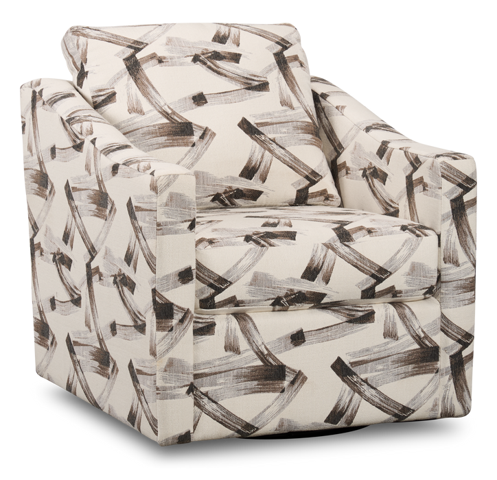 Made in Canada Sofa Lab Customizable Swivel 32\" Fabric Accent Chair – Stormy Accent Fabric 