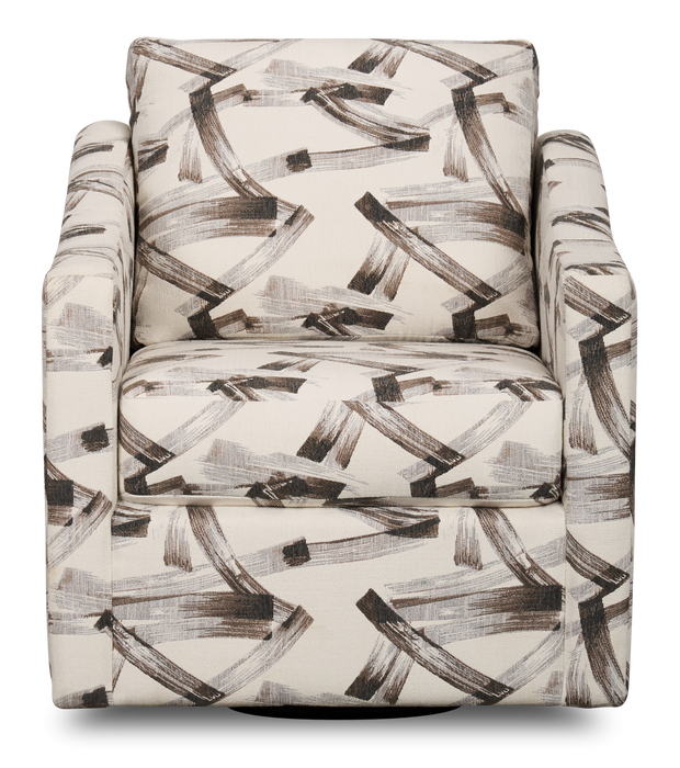 Made in Canada Sofa Lab Customizable Swivel 32\" Fabric Accent Chair – Stormy Accent Fabric 