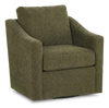 Made in Canada Sofa Lab Customizable Swivel 32\" Fabric Accent Chair – Chenille Moss