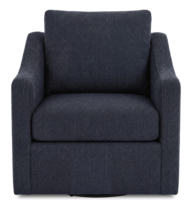 Made in Canada Sofa Lab Customizable Swivel 32\" Fabric Accent Chair – Chenille Pacific