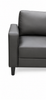 Sydney 54” Sofa Leather-Look Fabric Loveseat with Removable Back Cushions - Black | Causeuse Sydney de 54 po en tissu d’apparence cuir avec coussins de dossier amovibles - noire