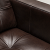 Theo 85" Top-Grain Genuine Leather Sofa with Removable Back Cushion and Wood Feet – Brown | Sofa Theo de 85 po en cuir véritable de qualité supérieure avec coussin de dossier amovible et pattes en bois - brun