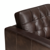 Theo 85" Top-Grain Genuine Leather Sofa with Removable Back Cushion and Wood Feet – Brown | Sofa Theo de 85 po en cuir véritable de qualité supérieure avec coussin de dossier amovible et pattes en bois - brun