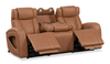 Shaquille O’Neal Home Titan 92" Genuine Leather Power Reclining Sofa with Shaq-o-pedic Comfort – Earth | Sofa à inclinaison électrique Titan de Shaquille O’Neal Home de 92 po en cuir véritable avec confort Shaq-o-pedic -  terre