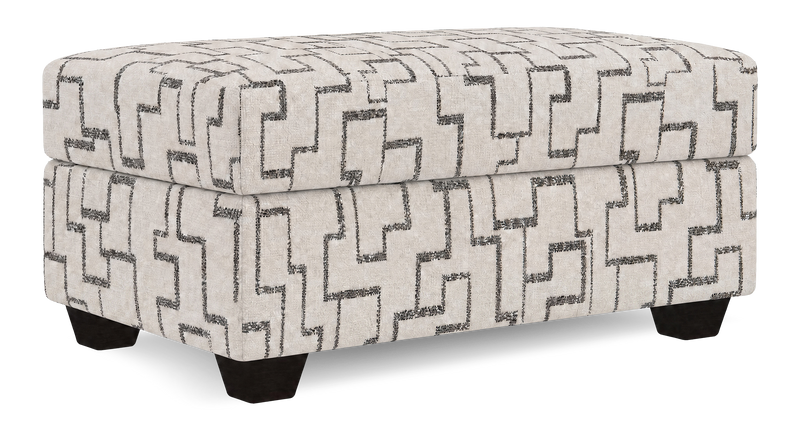 Made in Canada Customizable Sofa Lab Trunk 39\" Fabric Storage Ottoman – Tar Accent Fabric