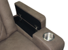 Venture 70.08” Faux Suede Reclining Loveseat with Storage and Cupholders - Chocolate | Causeuse inclinable Venture de 70,08 po en suédine avec rangement et porte-gobelets - chocolat