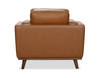 Viero 42.1" Genuine Leather Accent Chair - Caramel   | Fauteuil d’appoint Viero de 42,1 po en cuir véritable - caramel