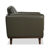 Viero 42.1" Genuine Leather Accent Chair - Green   | Fauteuil d’appoint Viero de 42,1 po en cuir véritable - vert