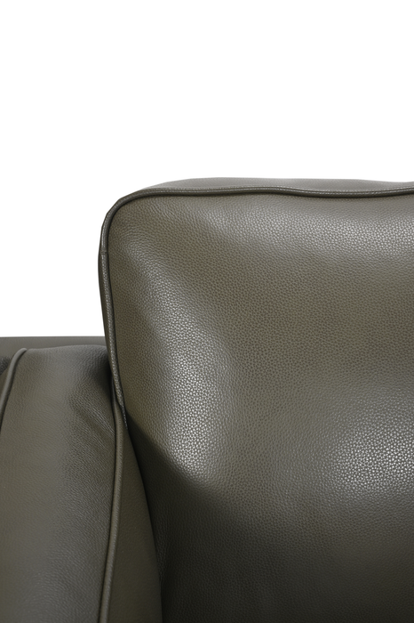 Viero 86.2\" Genuine Leather Sofa - Green  