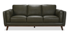 Viero 86.2" Genuine Leather Sofa - Green   | Sofa Viero de 86,2 po en cuir véritable - vert