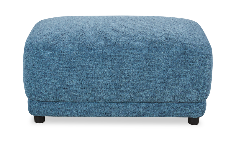 Voyage Modular 6-Piece Left-Facing Fabric Sectional with Console and Ottoman – Blue