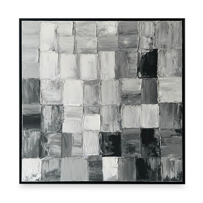 Abstract Rhythms Hand Painted Heavy Textured Wall Art – 36” x 48” | Œuvre d’art murale « Abstract Rhythms » peinte à la main à texture épaisse - 36 po x 48 po