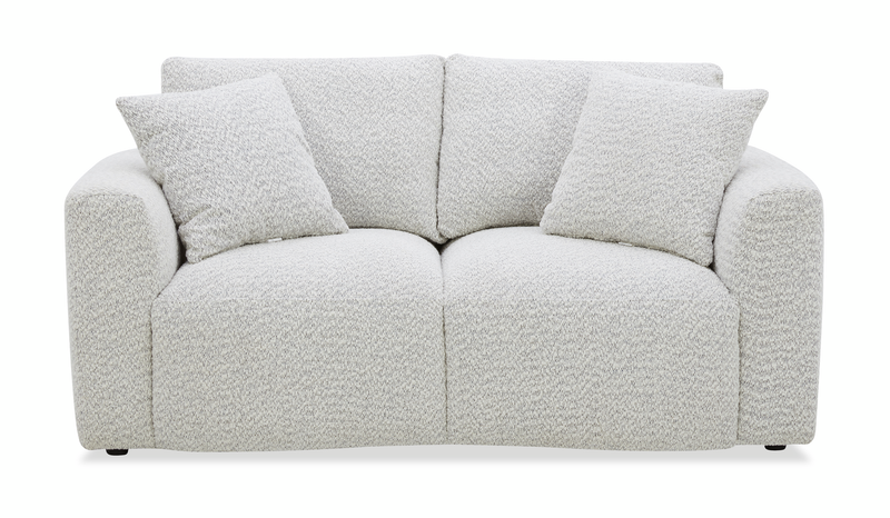 Waverly 68.11” Contemporary Fabric Loveseat with Removable Back Cushion – Linen