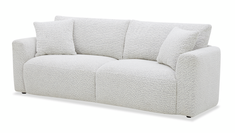 Waverly 90.94” Contemporary Fabric Sofa with Removable Back Cushion - Linen