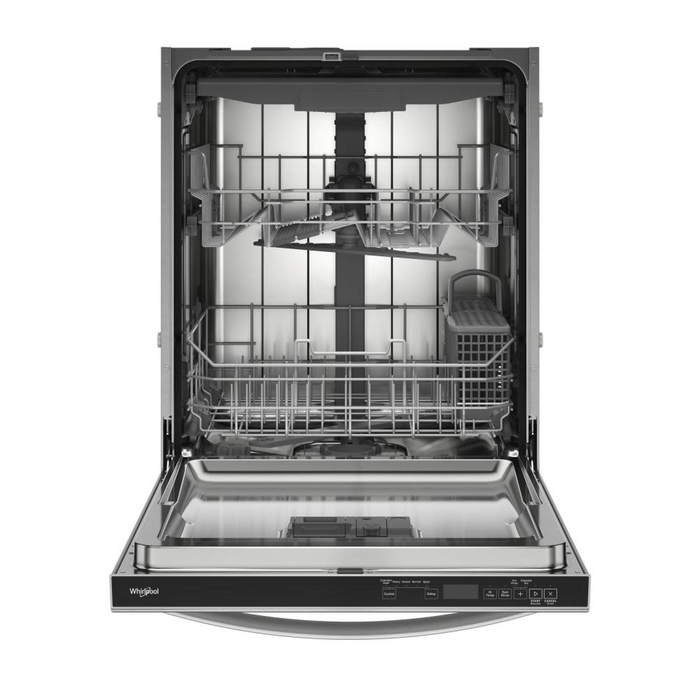 Whirlpool 24\" 47 dBA Built-In Top-Control Dishwasher with Third Rack - Stainless Steel - WDTF5024SZ