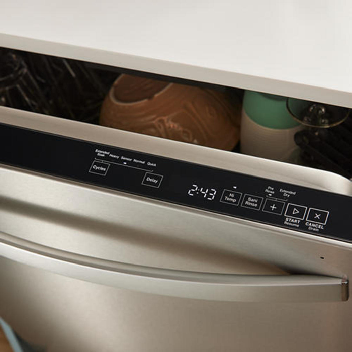 Whirlpool 24\" 47 dBA Built-In Top-Control Dishwasher with Third Rack - Stainless Steel - WDTF5024SZ