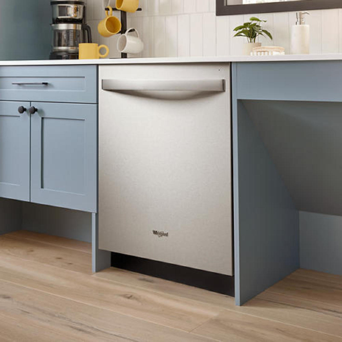 Whirlpool 24\" 47 dBA Built-In Top-Control Dishwasher with Third Rack - Stainless Steel - WDTF5024SZ