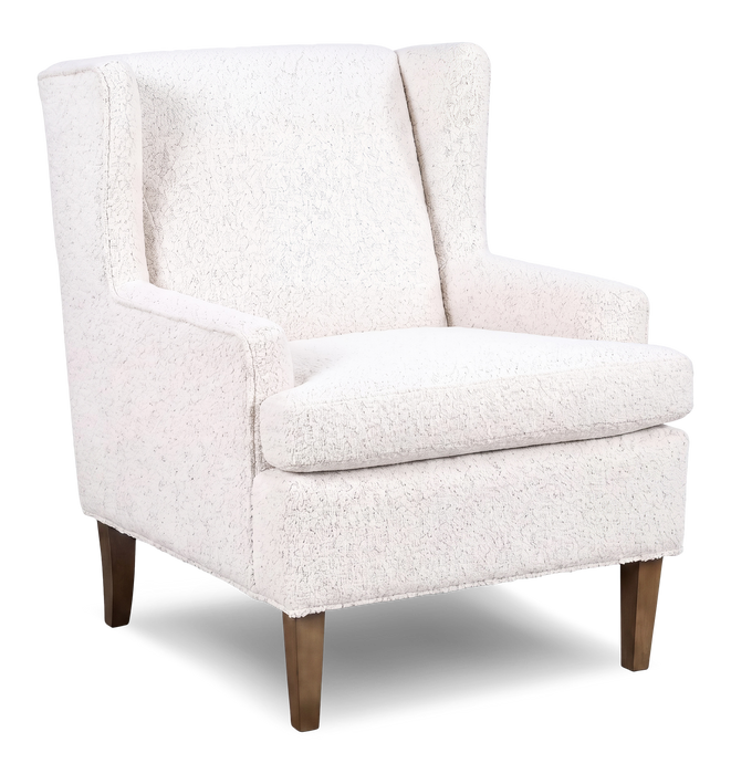 Made in Canada Sofa Lab Customizable Wingback 30\" Fabric Accent Chair – Teddy Snow