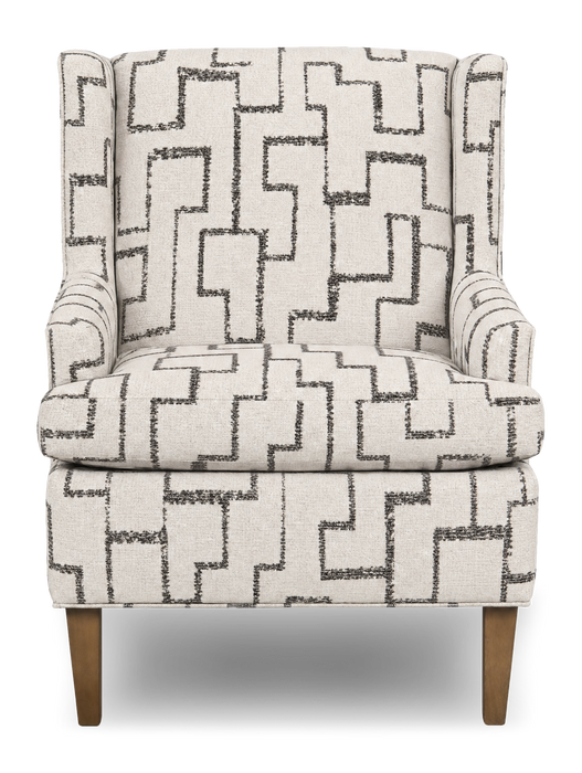 Made in Canada Sofa Lab Customizable Wingback 30\" Fabric Accent Chair – Tar Accent Fabric 