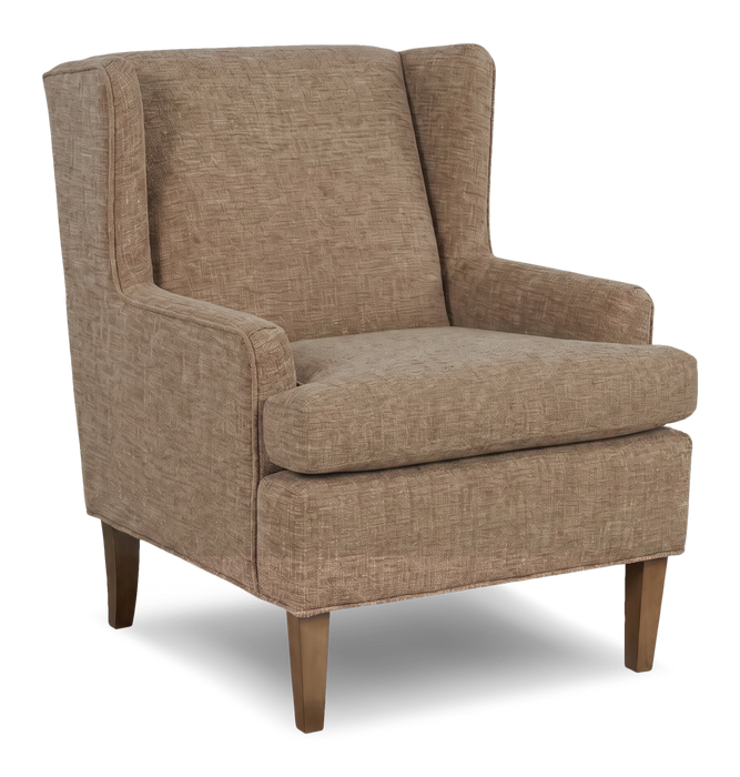 Made in Canada Sofa Lab Customizable Wingback 30\" Fabric Accent Chair – Chenille Praline