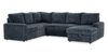 Winston 3-Piece Right-Facing Fabric Sleeper Sectional with Storage Chaise – Slate
