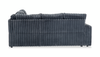 Winston 3-Piece Right-Facing Fabric Sleeper Sectional with Storage Chaise – Slate | Sofa-lit sectionnel de droite Winston 3 pièces en tissu avec fauteuil long de rangement - ardoise
