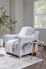 Finesse 37" Contemporary Chenille Fabric Chair - Heather Grey  | Fauteuil contemporain Finesse de 37 po en tissu de chenille - gris chiné