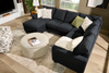 Made in Canada Customizable Sofa Lab Arc 3 Piece Left-Facing Fabric Sectional with Chaise - Teddy Raven | Sofa sectionnel de gauche 3 pièces avec fauteuil long personnalisable Arc de Sofa Lab fabriqué au Canada en tissu - Teddy Raven