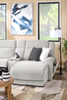 Shaquille O’Neal Home Legacy 6-Piece Left-Facing Power Reclining Sectional with Shaq-o-pedic Comfort - Grey  | Sofa sectionnel de gauche à inclinaison électrique Legacy de Shaquille O’Neal Home 6 pièces avec confort Shaq-o-pedic - gris  | LEGAFLS6