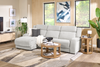 Shaquille O’Neal Home Legacy 3-Piece Left-Facing Power Reclining Sectional with Shaq-o-pedic Comfort - Grey  | Sofa sectionnel de gauche à inclinaison électrique Legacy de Shaquille O’Neal Home 3 pièces avec confort Shaq-o-pedic - gris