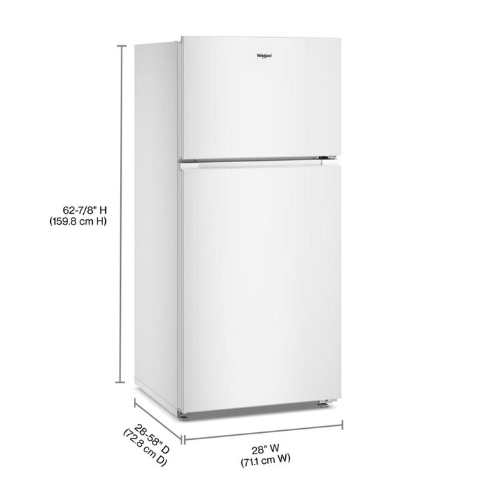 Whirlpool 28\" 14 Cu. Ft. Wide Top Freezer Refrigerator – White - WRTX3314TW