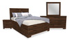 Yorkdale 6pc Set,12-Drawer Storage, Dresser, Mirror & Nightstand, Walnut Brown - Full Size | Ensemble de chambre à coucher Yorkdale 6 pièces avec lit de rangement à 12 tiroirs, commode, miroir et table de nuit, brun noyer - format lit double | YOROFSP6