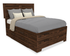 Yorkdale 5pc Bedroom Set with 12-Drawer Storage Bed, Dresser & Mirror, Walnut Brown - Queen Size | Ensemble de chambre à coucher Yorkdale 5 pièces avec lit de rangement à 12 tiroirs, commode et miroir, brun noyer - format grand lit