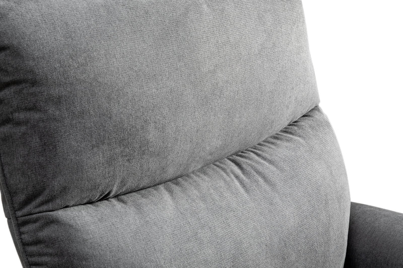 Quest 36.5\" Chenille Fabric Power Reclining Chair - Grey