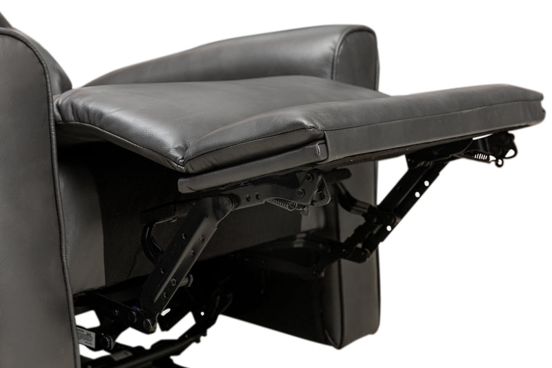 Quest 36.5\" Leather-Look Fabric Power Reclining Chair - Grey