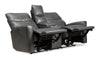 Quest 73\" Leather-Look Fabric Power Reclining Loveseat - Grey