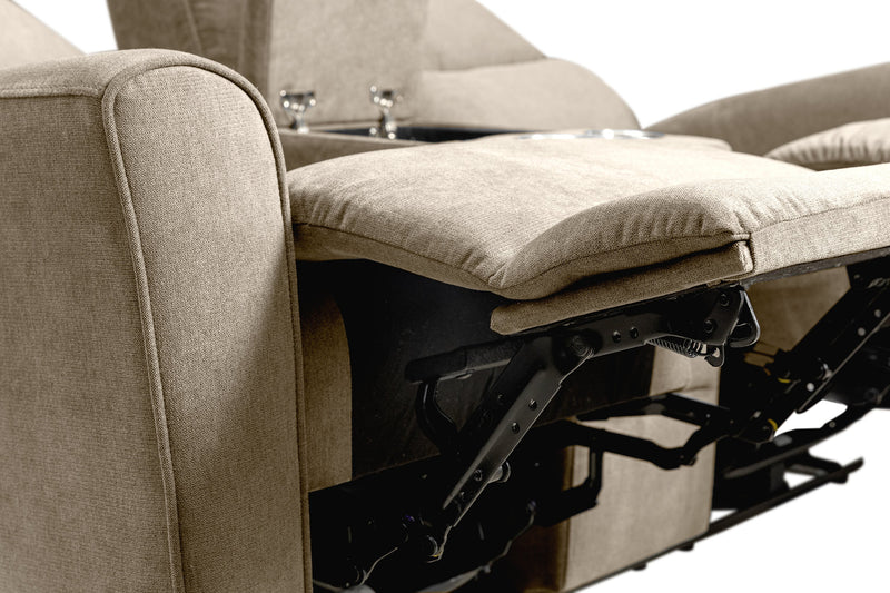 Quest 73\" Chenille Fabric Power Reclining Loveseat - Cobblestone