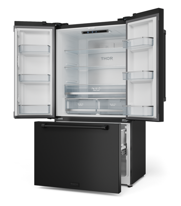 Gordon Ramsay Collection by Thor Kitchen 36\" 20.3 Cu. Ft. Counter-Depth French-Door Refrigerator - RF3621CTD00