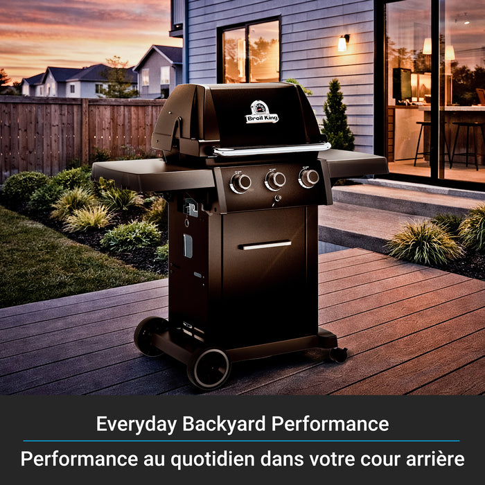 Broil King Royal 320 Shadow 3-Burner 30,000-BTU Natural Gas BBQ - 824157 Grill