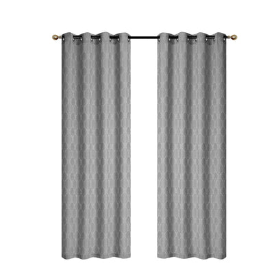 Jacquard Panel Tree Grey 84" - Set of 2|Rideau de 84 po gris en jacquard à motif d’arbres - ensemble de 2