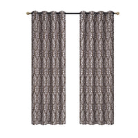 Embroidered Panel Fern Chocolate 96