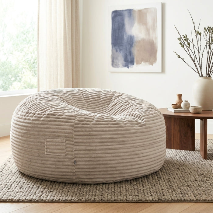 Sealy Bala Corduroy High Density Foam Bean Bag Chair - Taupe