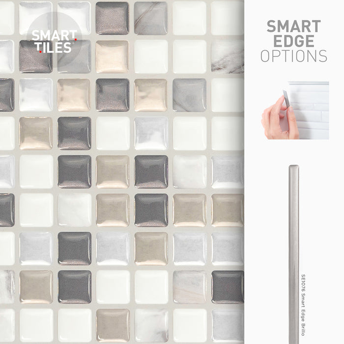 Smart Tiles Peel and Stick 4-Sheet 12 x 10 Backsplash - Minimo Noche