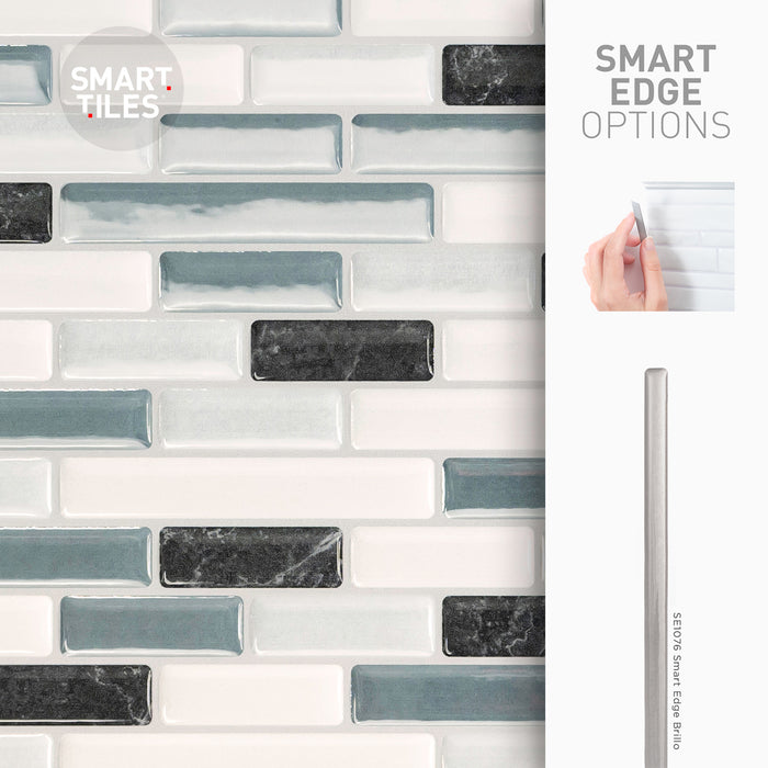 Smart Tiles Peel and Stick 4-Sheet 10 x 9 Backsplash - Muretto Brina