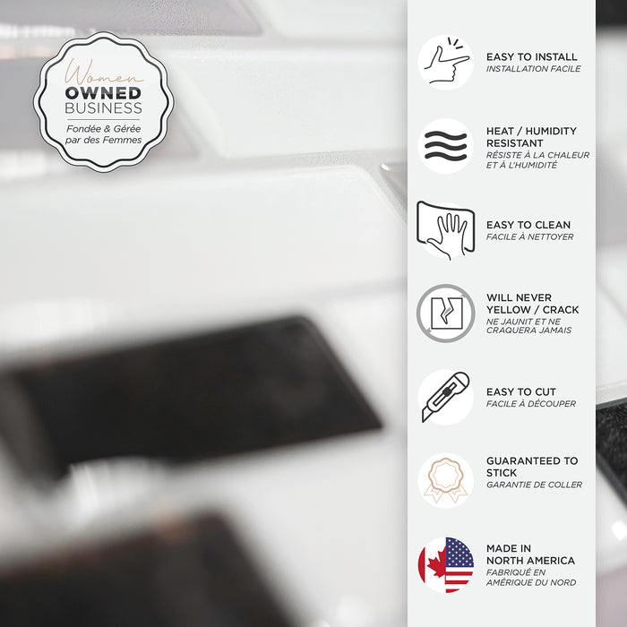 Smart Tiles Peel and Stick 4-Sheet 10 x 9 Backsplash - Muretto Alaska