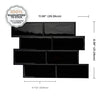 Smart Tiles Peel and Stick 4-Sheet 12 x 9 Backsplash - Metro Nero|Dosseret Smart Tiles peler et coller 12 x 9, 4 feuilles - Metro Nero