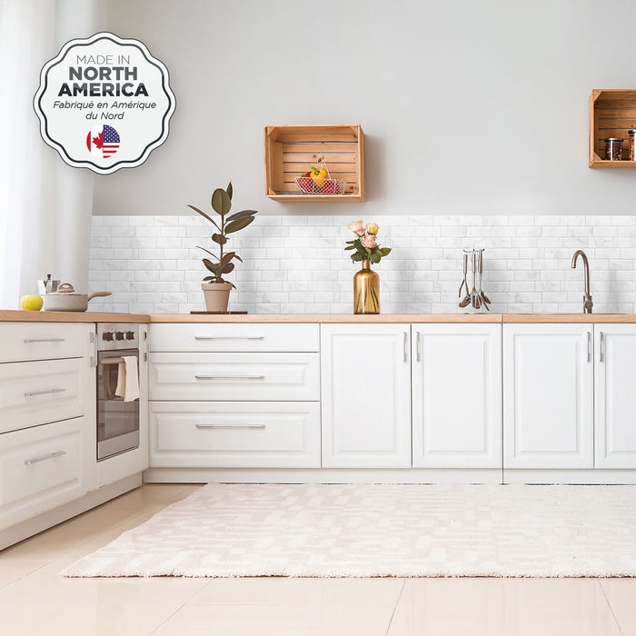 Smart Tiles Peel and Stick 4-Sheet 12 x 9 Backsplash - Metro Carrera